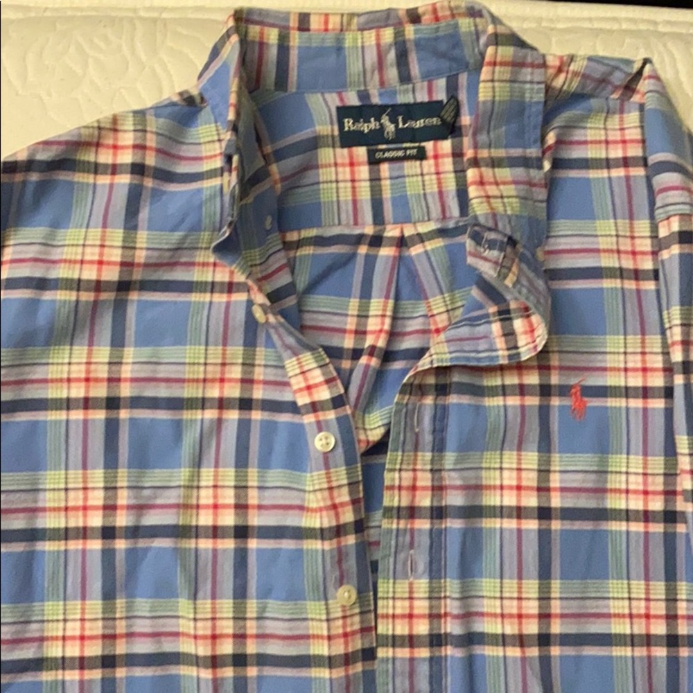 Polo Ralph Lauren Plaid Blue Shirt!